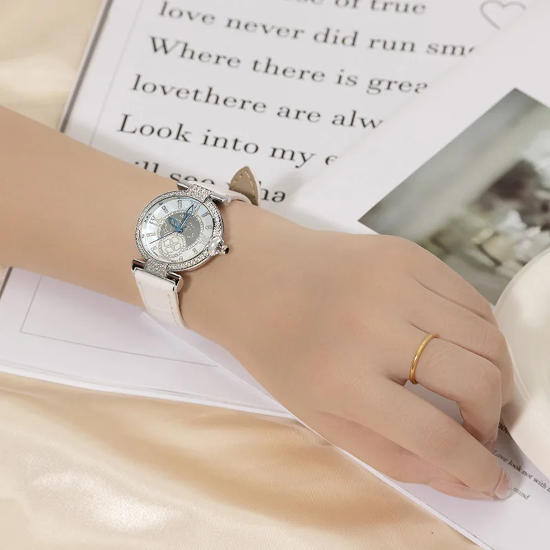 Beimu Small Luxury Ladies Watch High End Exquisite Fashion Temperament Workplace Series Quartz Wristwatches Elegant Personality