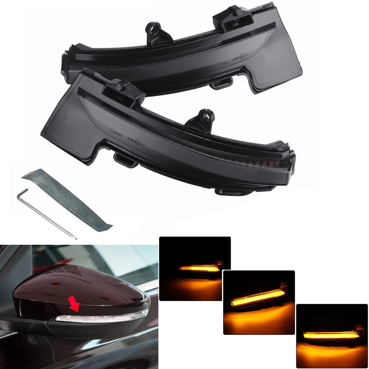 

LED Dynamic Turn Signal Light Side Mirror Indicator Lamp For Skoda Octavia III 5E3 NL3 NR3 Combi 5E5 2012-2018 Car Styling