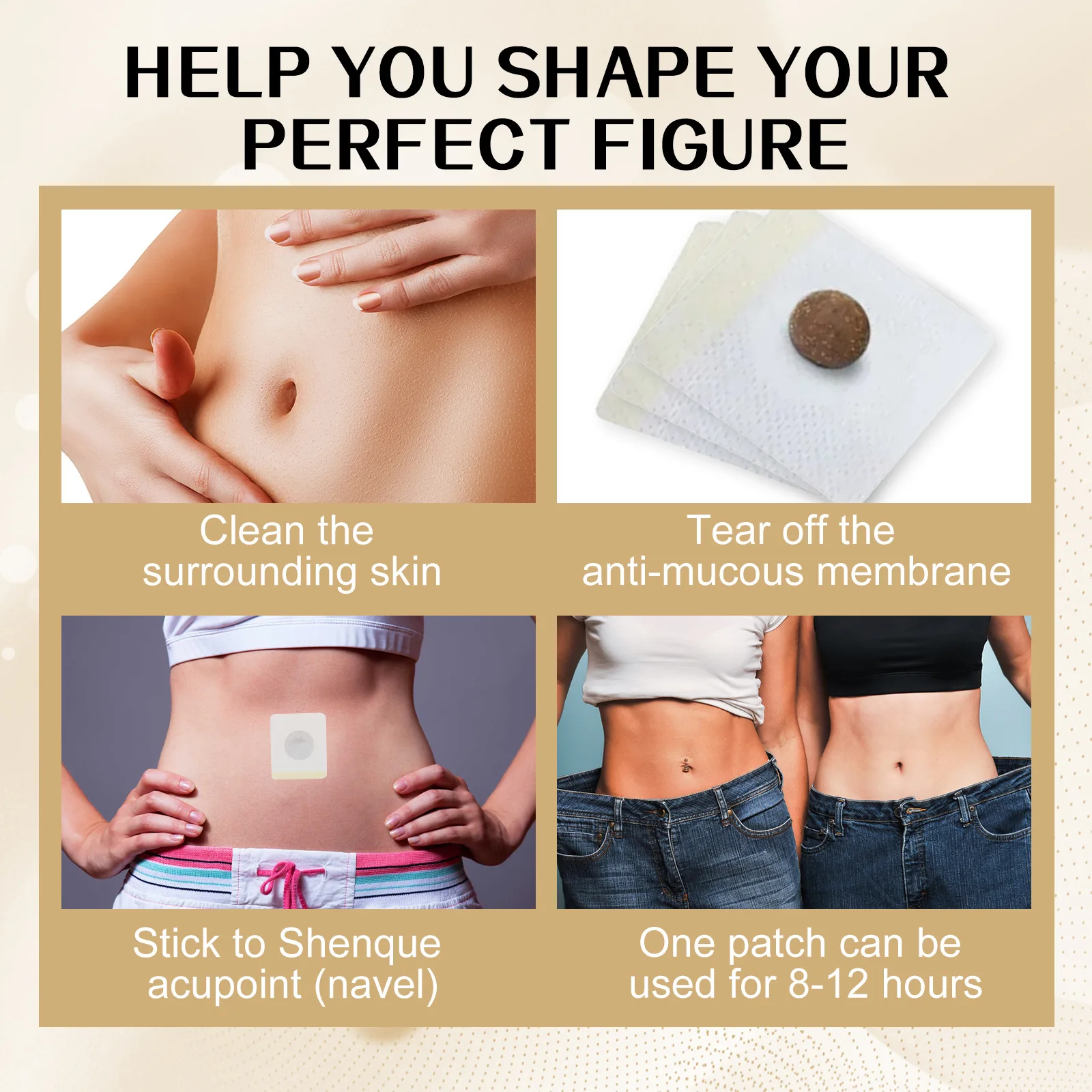 Weight Loss Slim Patches Anti Cellulite Flat Belly Firming Lifting Hips Break down Fat Improve Loose Tummy Fat Burning Sticker