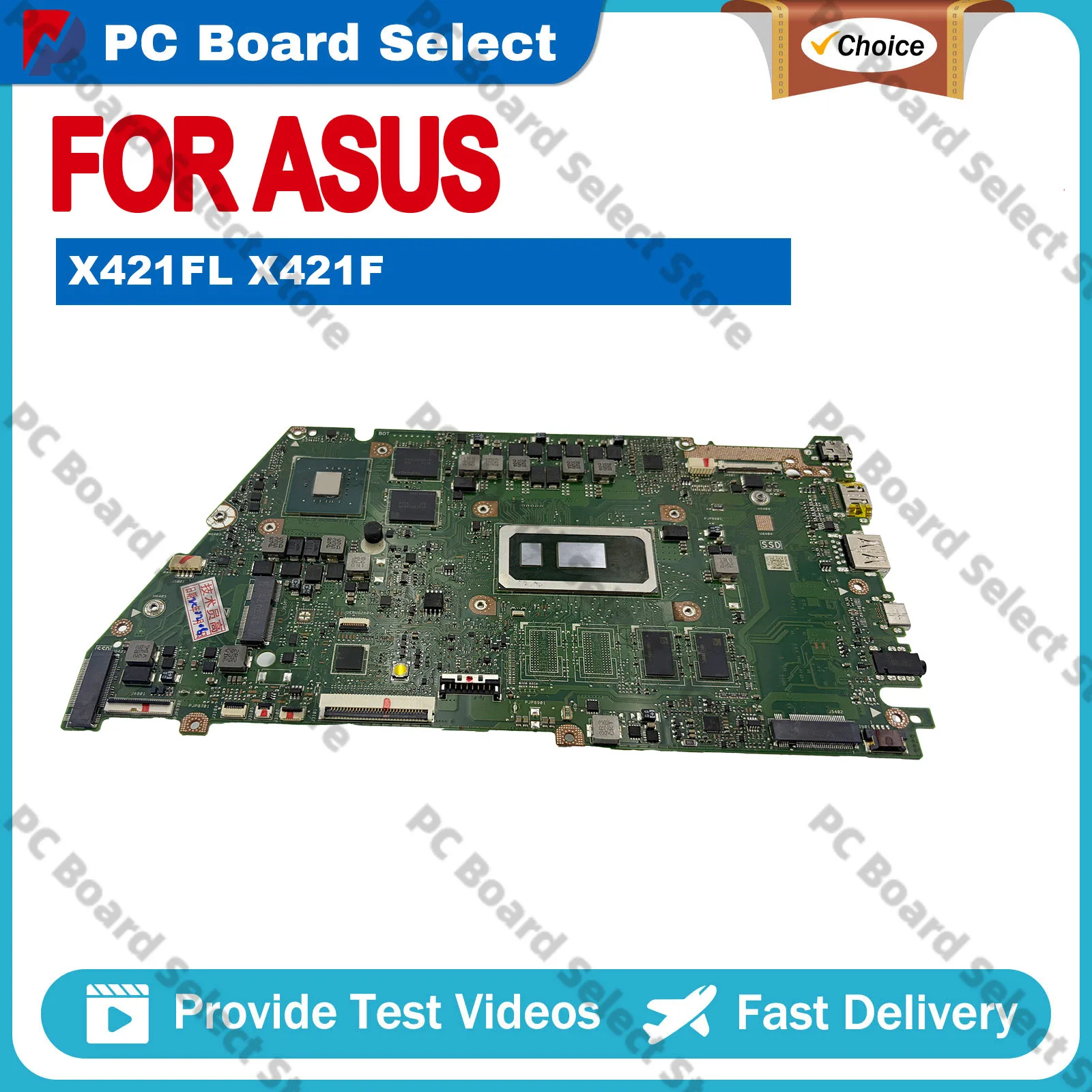 X421FL Laptop Motherboard For ASUS X521FL X421FQY X421F X421FPY X421FAY I421F R421F V4050F S433F Mainboard W/ 10th Gen I3 I5 I7