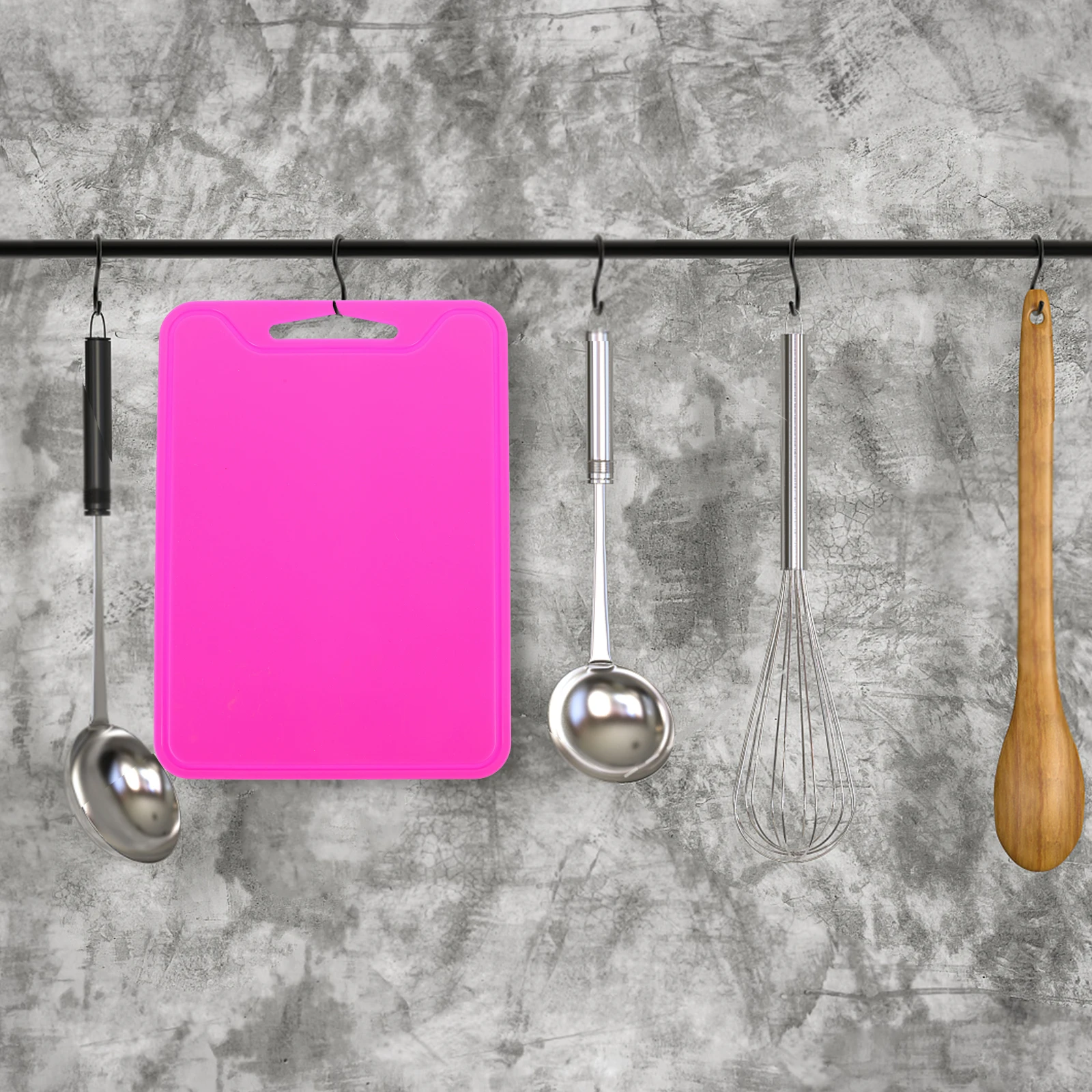 

Foldable Silicone Cutting Board Square Kitchen Tool Vegetable Meat Chopping Mat Easy Clean Anti SlipGreenPurple