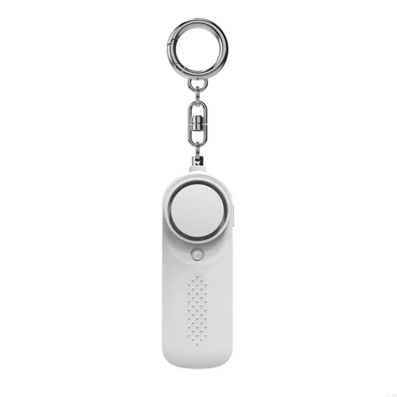 Reusable Security Alarm with LED Flashlight Loud 130dB Light ABS Device for Auto Defense Adults Children