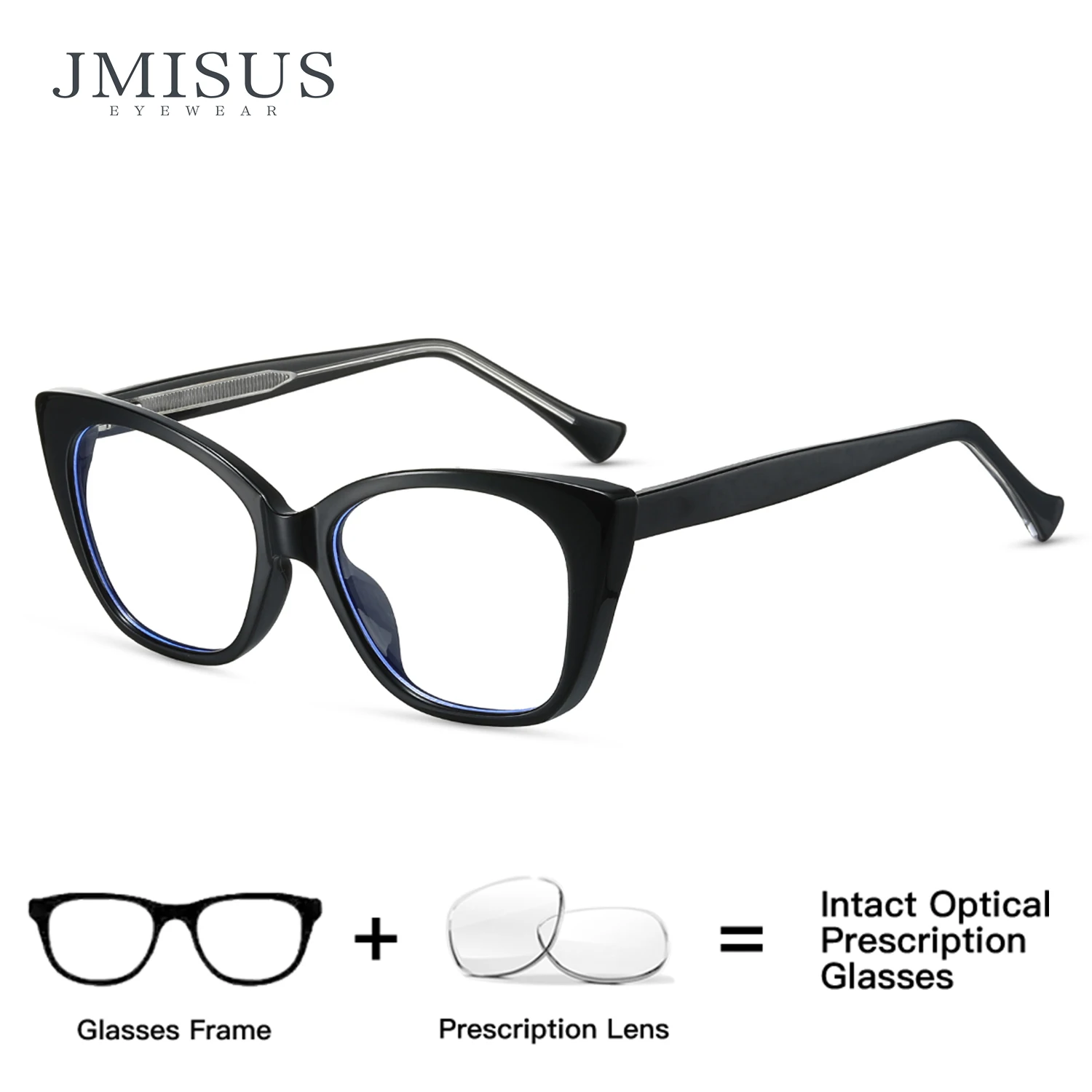

JMISUS Handmade Acetate Square Prescription Glasses Woman Butterfly Optical Eyeglasses Myopia Photochromic Sunglasses