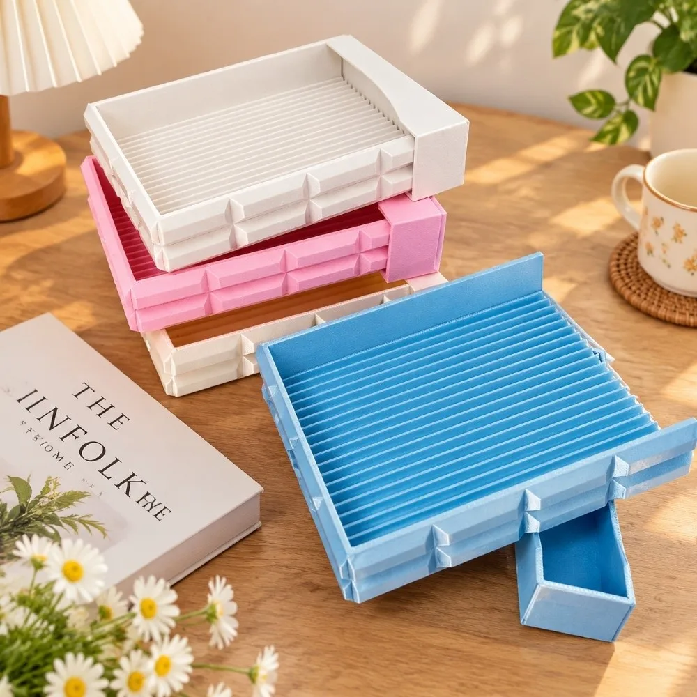 2.6mm Fuse Bead Tray 3D Printed Large Craft Bead Organizer 21 Grooves Ribbed Surface Fuse Beads Aligner Tray Hama Beads