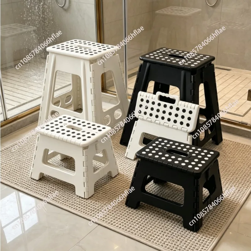 Thickened Plastic Folding Stool, Portable Foldable Chair for Adults & Kids, Ideal for Home Dining, Bathroom, Outdoor Use
