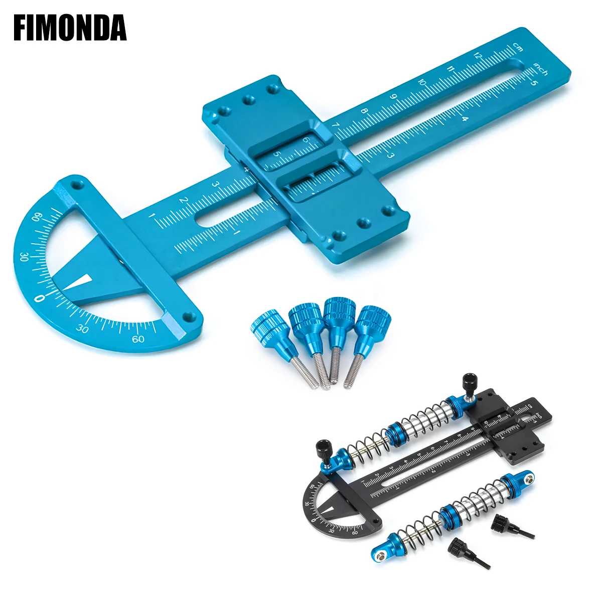 1 Set Metal Shock Synchronizer Ruler Suspension Tool for 1/10 RC Car Crawler Rig VS4 10 SCX10 TRX4 TT02 YD2 CC01 MST CFX TF2