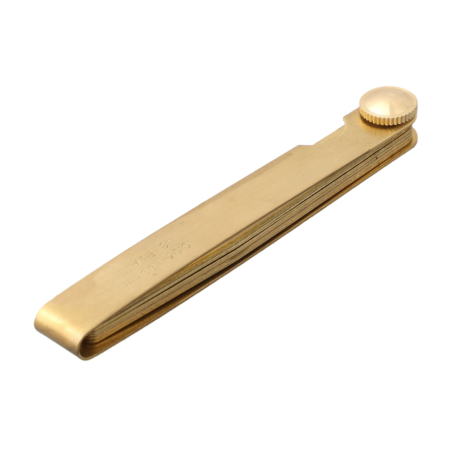 Practical High Quality Feeler Gage 0.05-1m 100x13mm 13 Blade Metric Suitable For Designers Thickness Brass Engineers