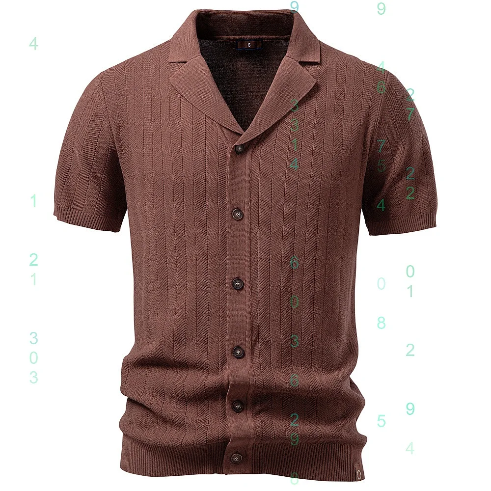 

Men's Fashion Business Polo Shirt Short Sleeve Knit Top Blouse Spring Summer Casual Tops