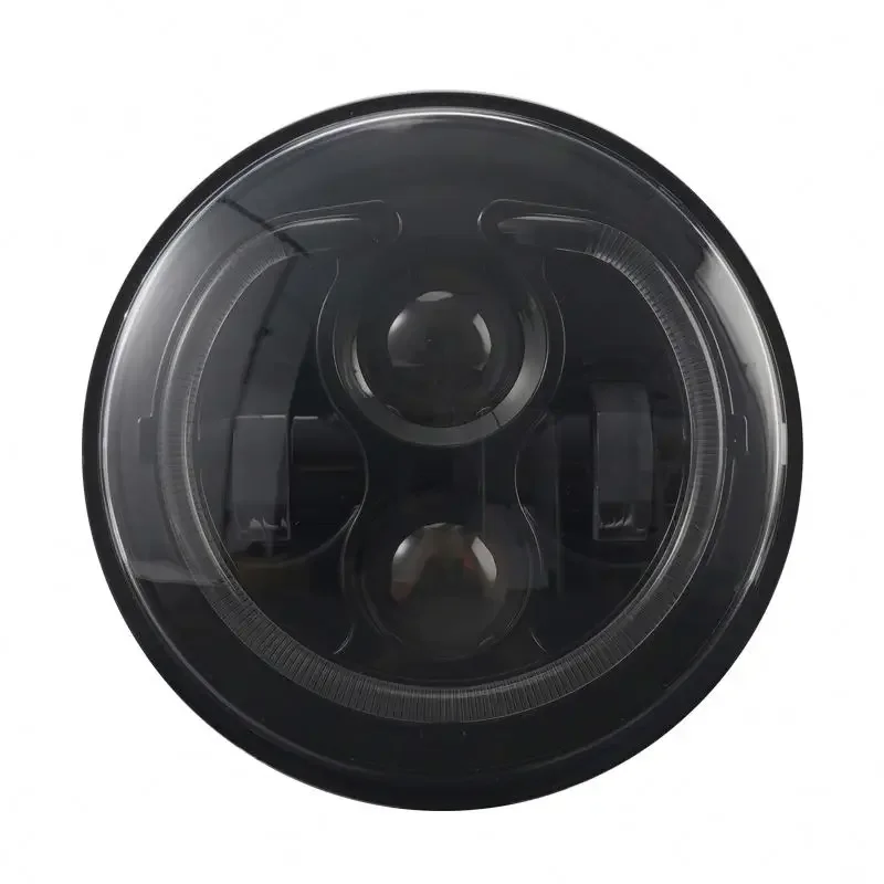 YongJin 7 Inch Black Round Led Light for Davidson Motorcycle Lighting System Headlight！！
