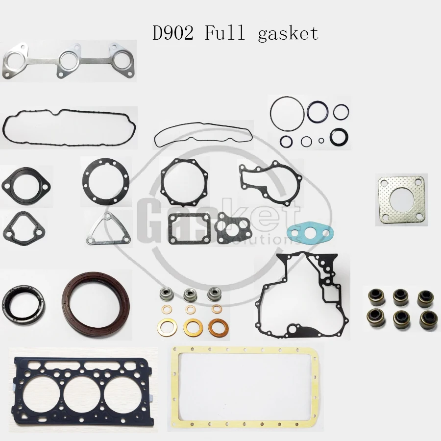 D902 Full Overhaul Gasket Kit For Kubota Tractor Engine Upper Lower Set