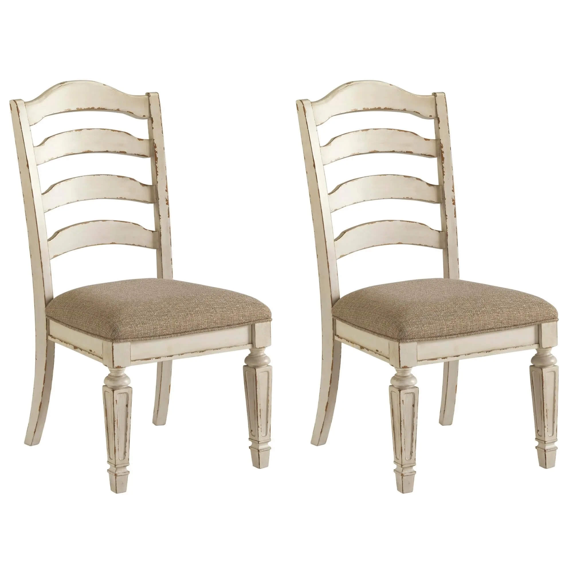 Realyn Wood Dining Chairs Set of 2, White