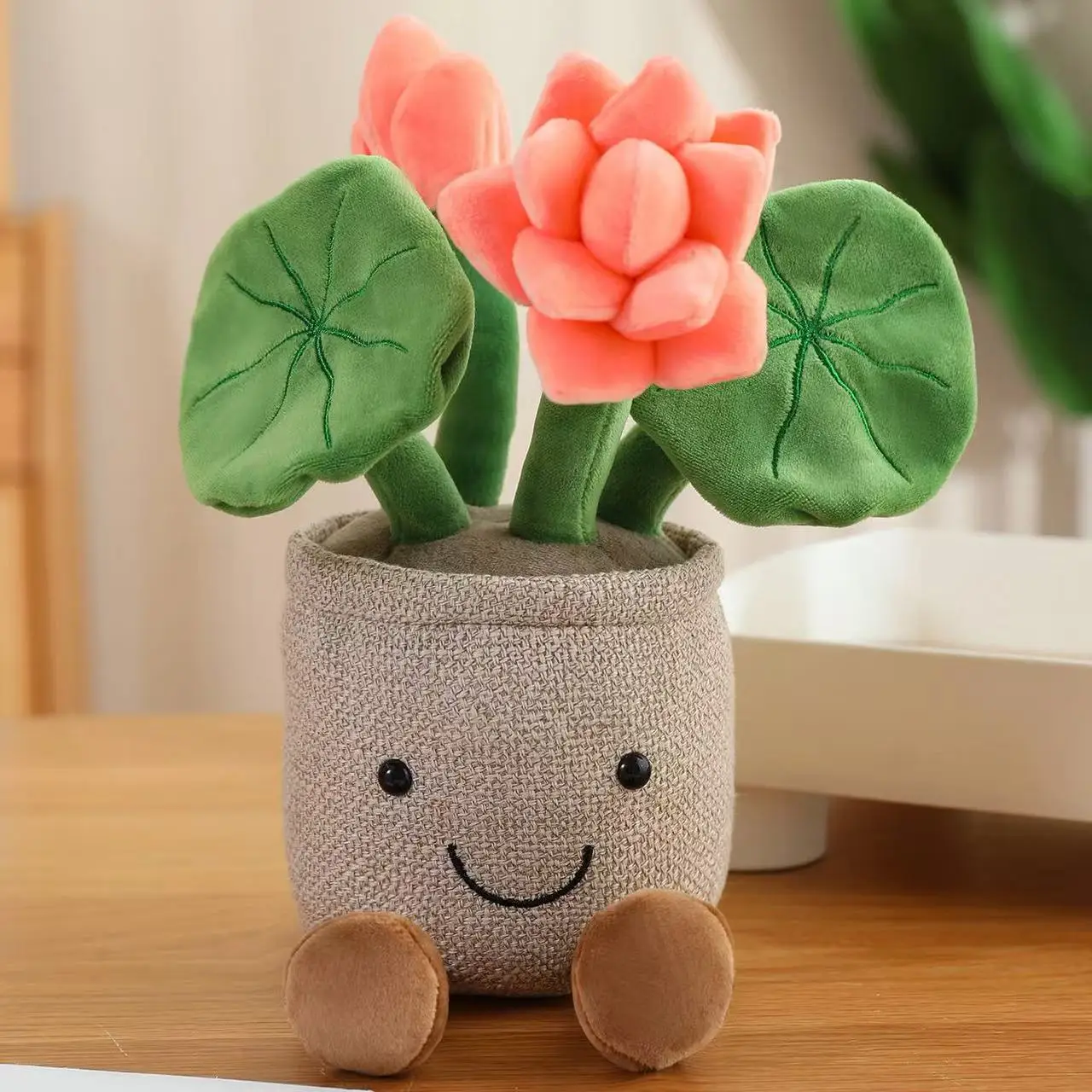

30cm Latest Beautiful Flower Plate Planting Doll Stuffed Plush Toy Handmade Doll Cartoon Anime Cute Gift Doll for Friends