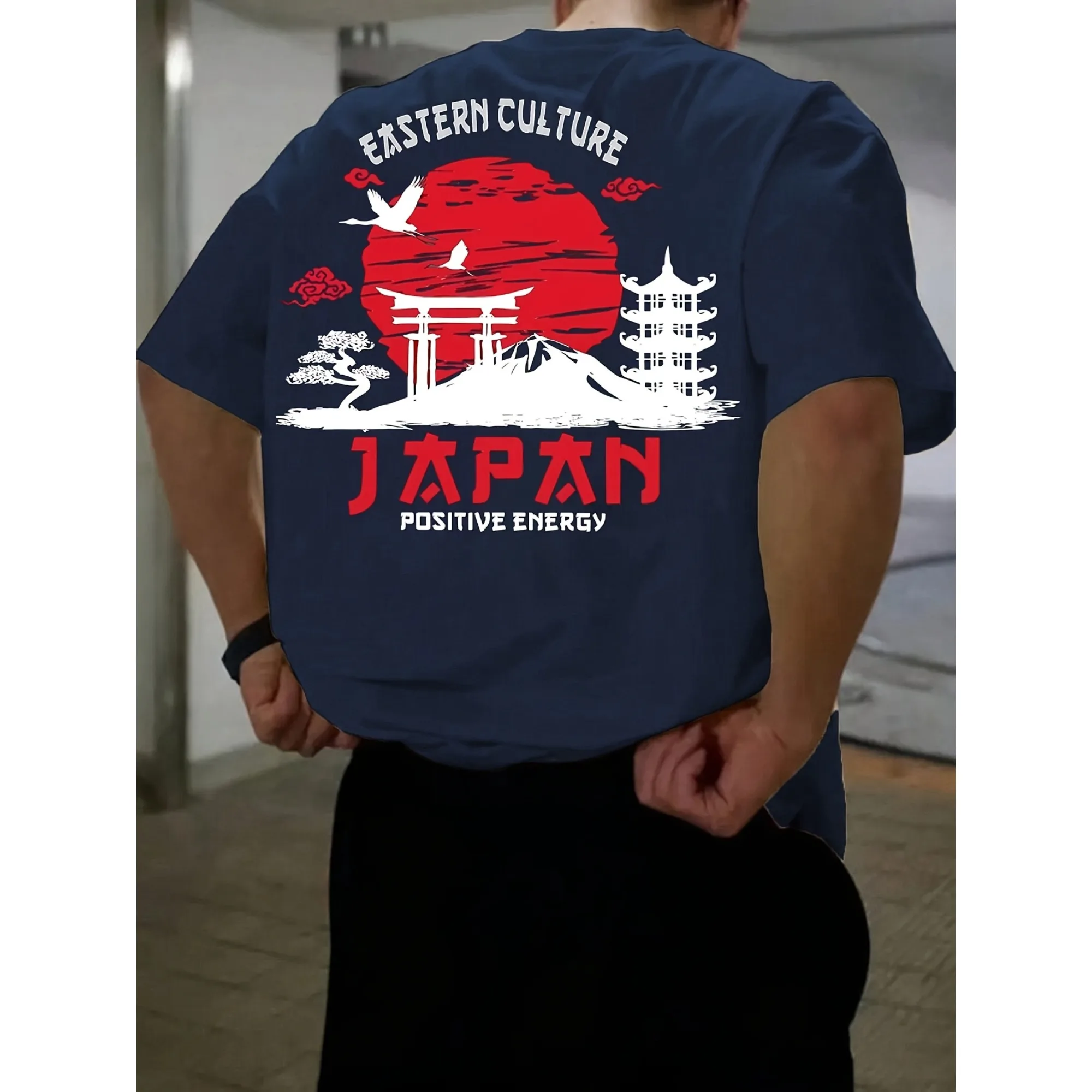 Men Women T-Shirt Eastern Culture Fuji & Torii Gate Graphic Tee Traditional Japanese Streetwear Casual Cotton Tops