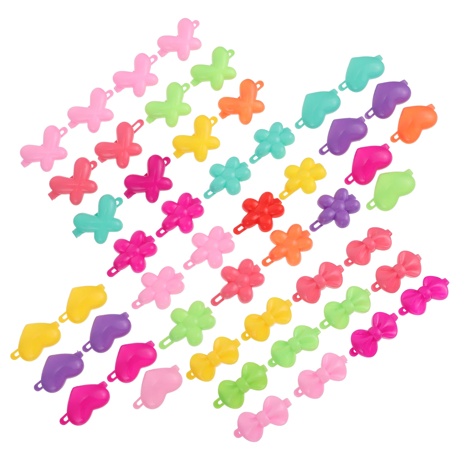 

50pcs Cartoon Hairpin Plastic Colorful Clips for Girls Kids Women Accessories Decorations Barrettes Lightweight Lovely