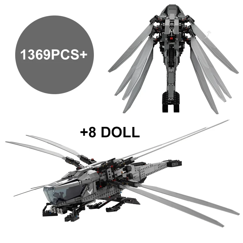 1369PCS icon technology Dune Atreides Royal Flapping Wing Model Building blocks suitable for sets of creative assembly building