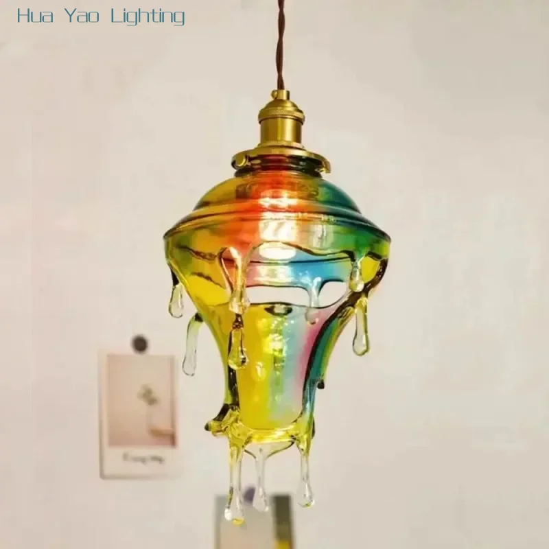 Modern Creative Melting Candle Droplets LED Pendant Lamp Living Room Restaurant Bar Bedroom Designer Chandelier Art Decor Light