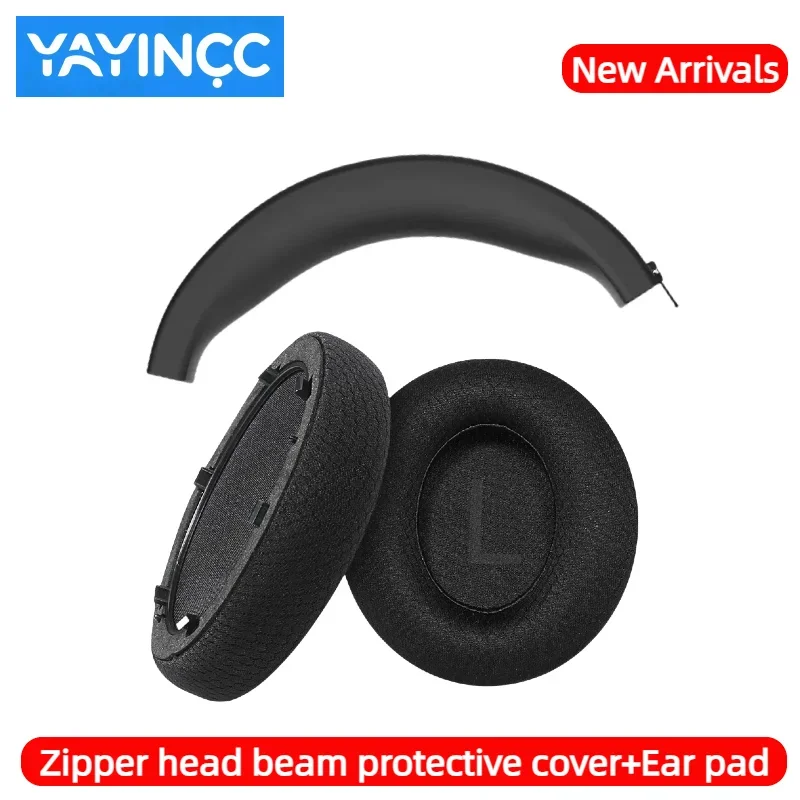 Replacement Ice-Gel/leather Ear Pads/Silicone zipper head beam protective cover for Anker Soundcore Space Q45 Headset - view 6