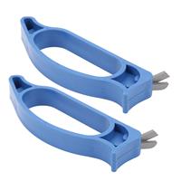 2Pcs Ice Fishing Knife Sharpener Cutter Pliers with Auger Blade Outdoor Ice Fishing Tool Set