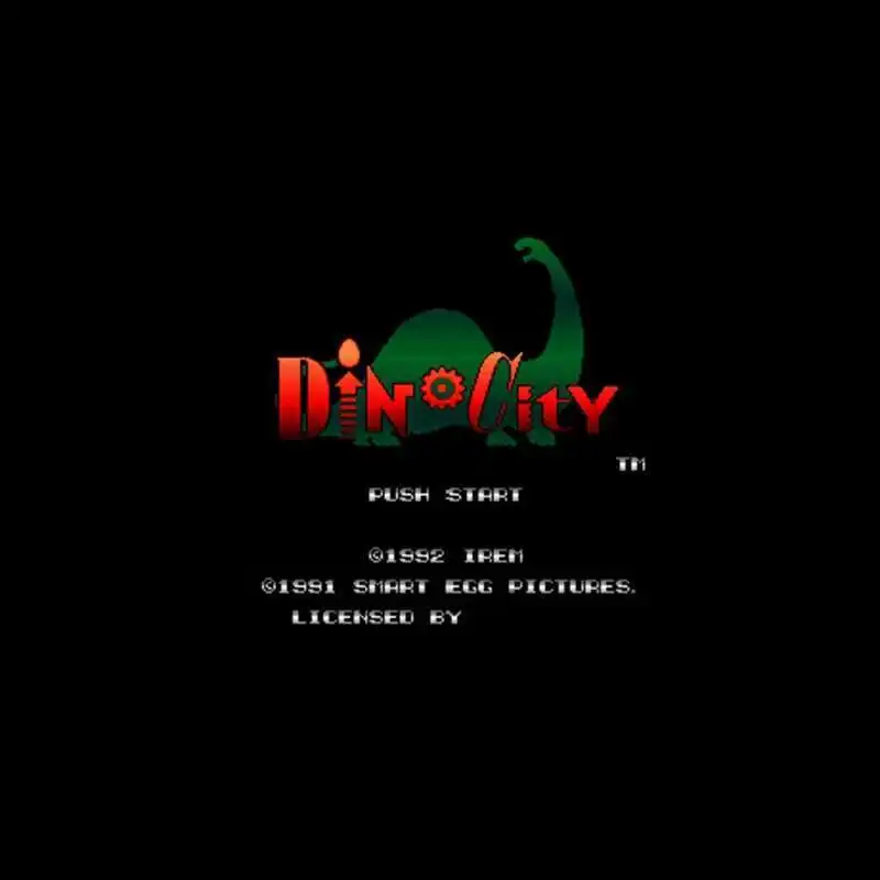 Dino City NTSC 16 บิตการ์ดเกมสีเทาขนาดใหญ่สําหรับผู้เล่นเกม 46Pin USA