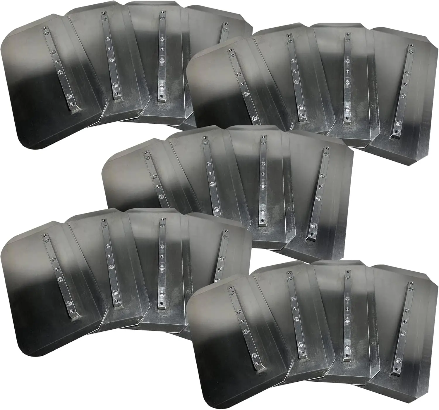 

423-CB0814 - Trowel Blades 8" x 14" Professional Power Trowel Blades for Concrete/Masonry Refinishing, Fits 34"-36" Machines | Stainless Steel Combination Trowel Blades