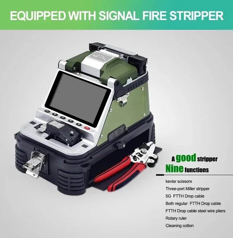 SIGANL FIRE-Optical Fiber Fusion Splicer Machine, Original, SM & MM, OPM 5S Splicing Machine, 6 Motors, AI-20, AI-30