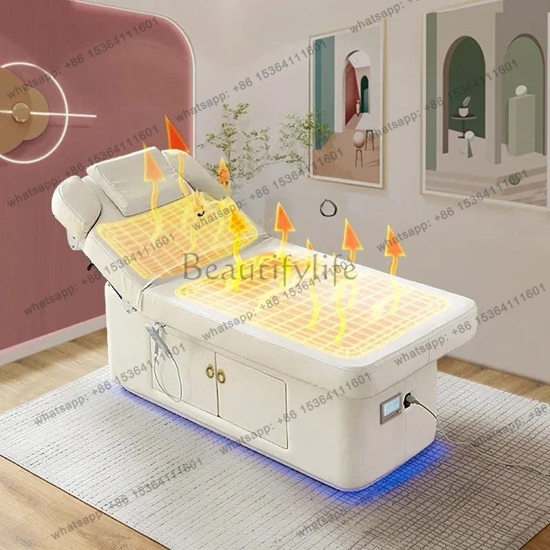 W5.18 latex electric beauty bed beauty salon special lifting heating eyelash massage physiotherapy ear picking SPA massage bed 4