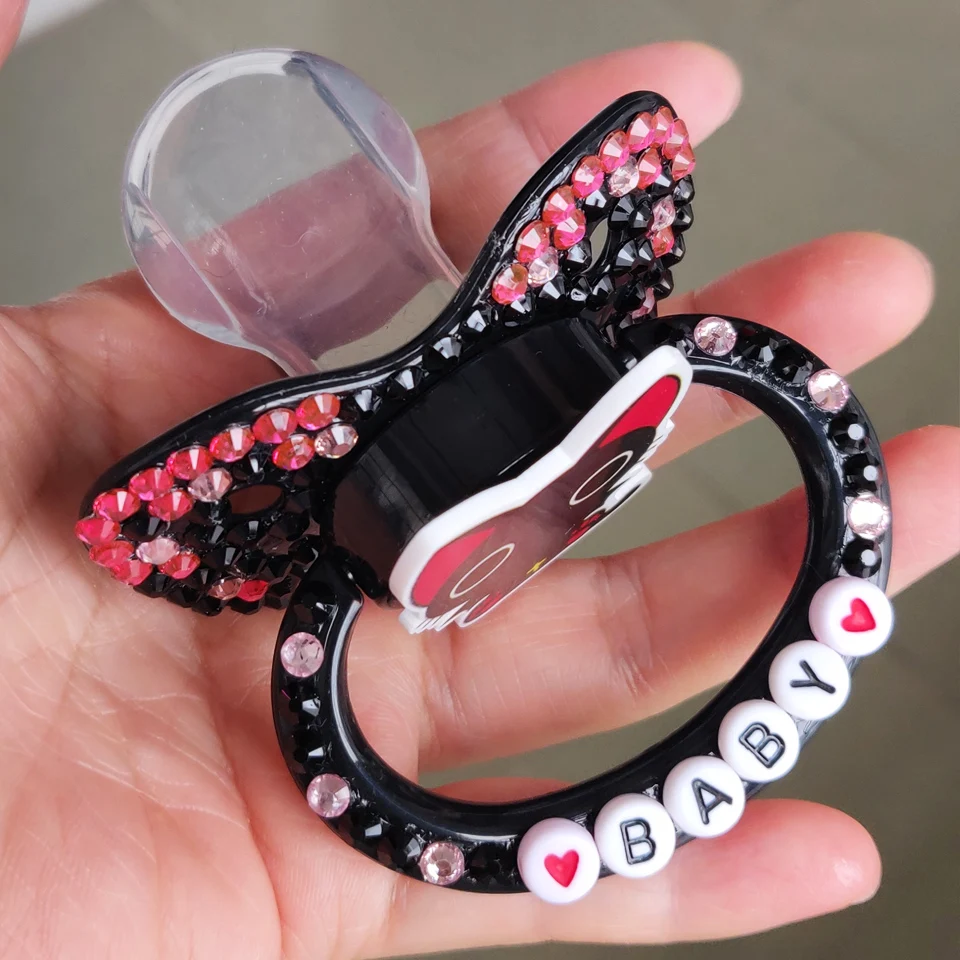 2024 New Style DDLG Adult Pacifier Lovely Big Size Silicone Adult Pacifier Adult Paci  Black Cat For abdl For Girl