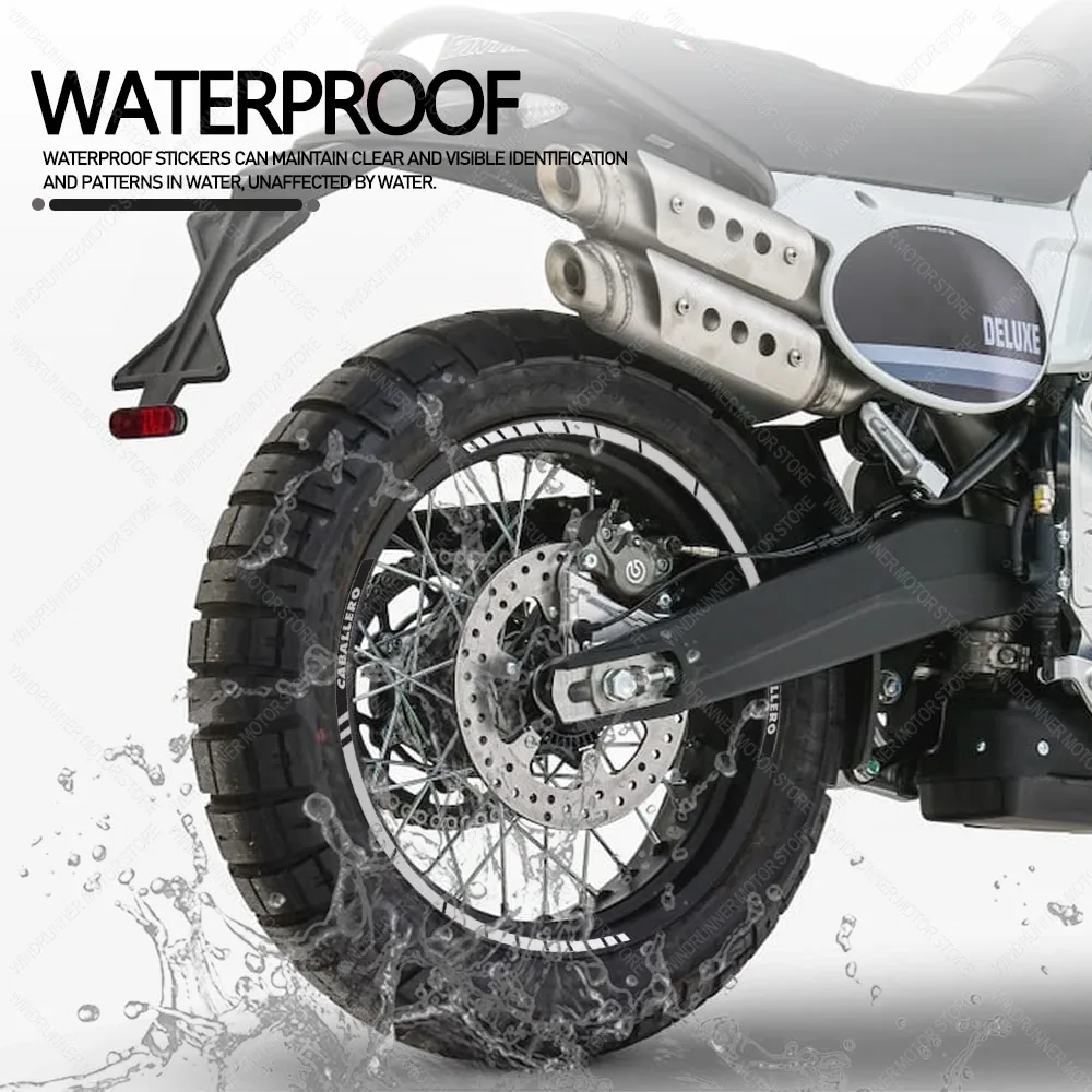 For Caballero 700 Motorcycle Accessories Waterproof Protective Wheel Sticker High Quality Epoxy Resin Protective Sticker