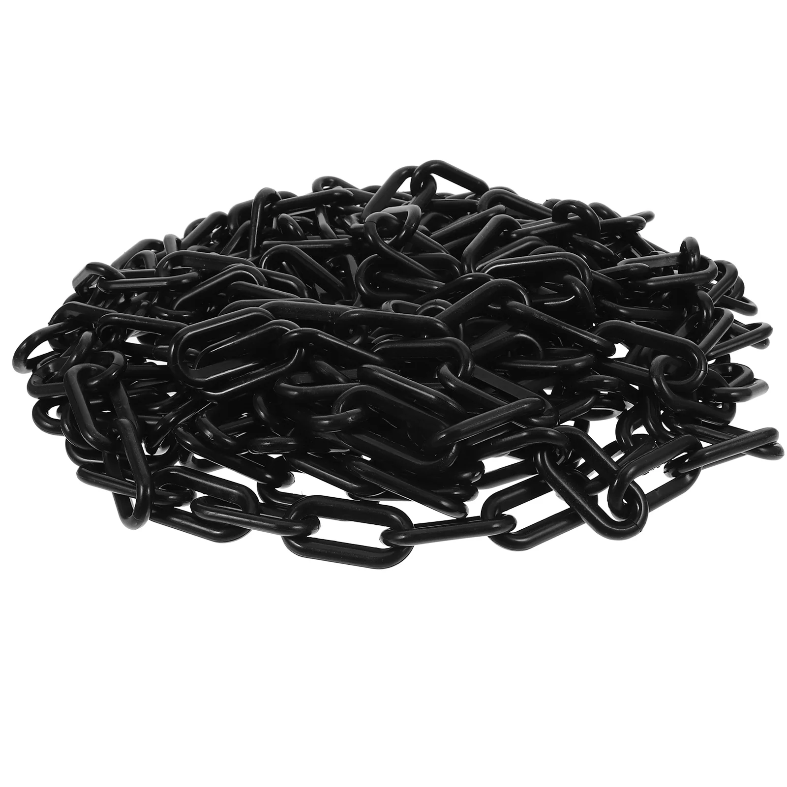 Cadena de Seguridad de Tráfico, enlaces de barrera de precaución, cadenas de plástico para Halloween, estacionamiento, negro, 100 000x250x080cm