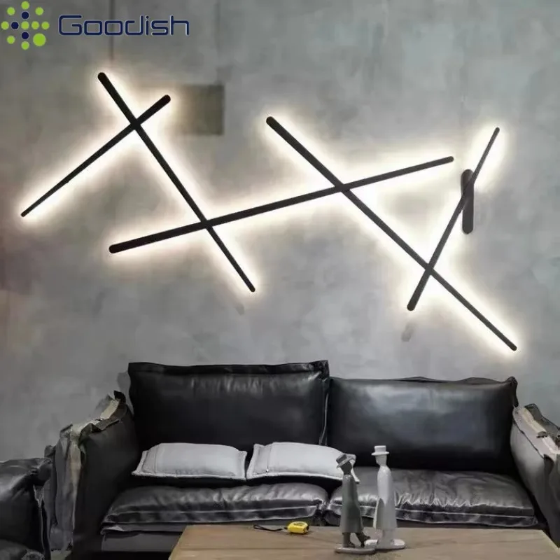 Lampes murales à ligne circulaire imbriquée, simplicité nordique, lumières d'intérieur créatives artistiques pour fond de décoration de la maison, lustre, nouvelle collection