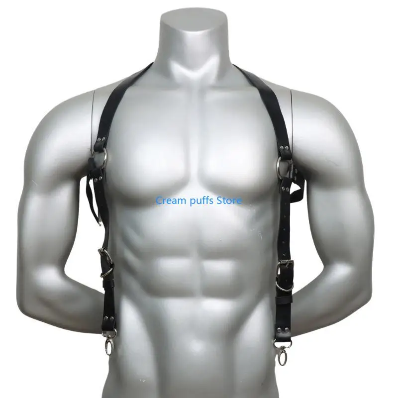 50LE Hosenträger Lederriemen Erwachsene Gürtel Männer Hosenträger Gürtel Einstellbar