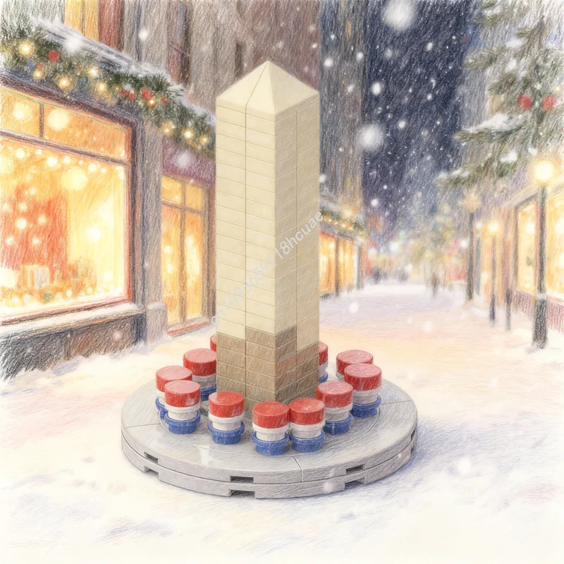 

Набор строительных блоков MOC «Классический Вашингтонский памятник», 126 деталей, архитектурная модель, развивающая игрушка для творчества, идея для рождественского подарка