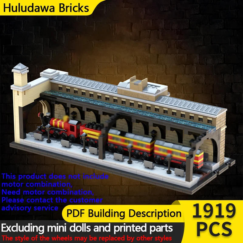 

Модель City Street View MOC, строительные кирпичи, микромасштабная перекрестная станция, модульная технология, детские праздничные подарки, сборка игрушек, костюм