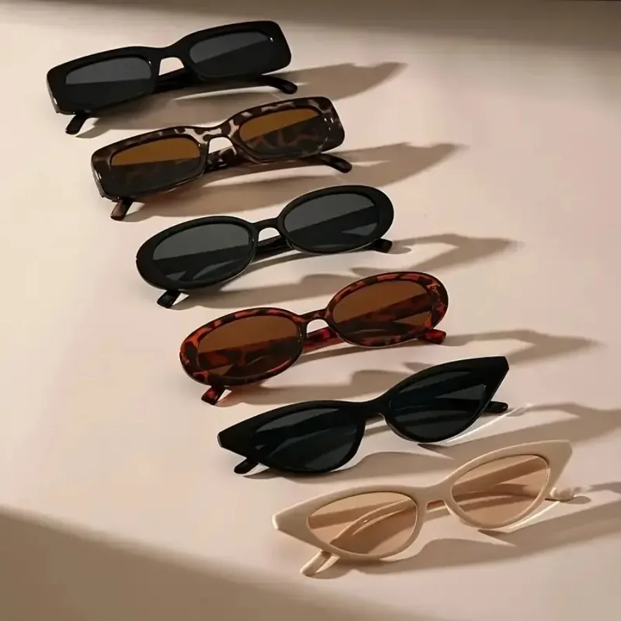 Mixed Small Frame Glasses Set, Summer Accessories, Beautiful Glasses, Daily Classic Accessories for Travel