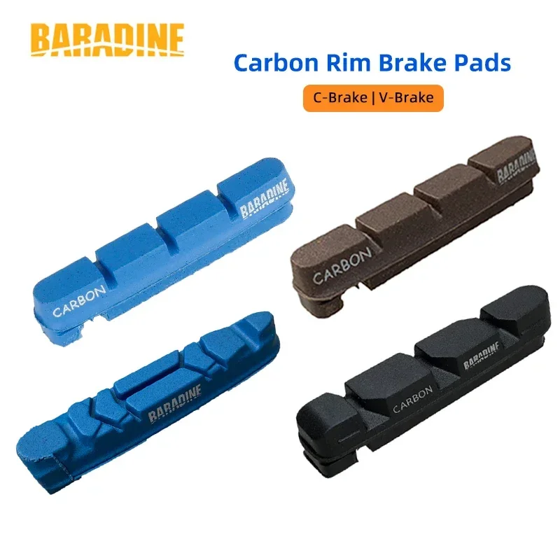 Baradine #453 Brake Pads for Carbon Wheel Rims Road Bike Caliper Braking Inserts Block for Carbon Wheelset Heat Dissipation Tech