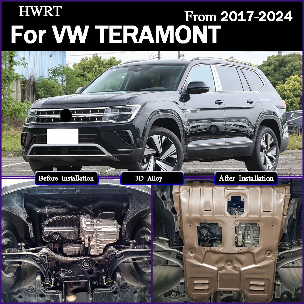 

For VW TERAMONT small plate 2017-2024 2.0T 2.5T Car Under Engine Guard Mudguard Board Splash Shield Mud Fender Plate Panel