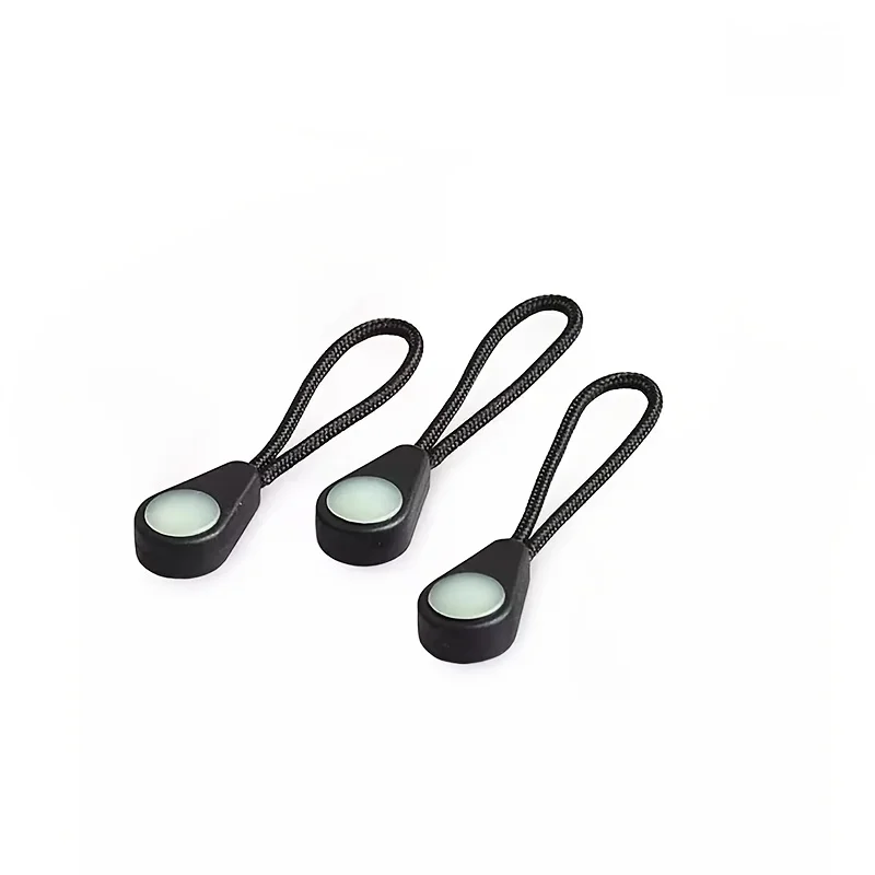 3pcs  Luminous Zipper Head Pull Rope Glow in The Dark Zipper Head Anti-lost Backpack Clothes Jackets Slider DIY Sewing Tool