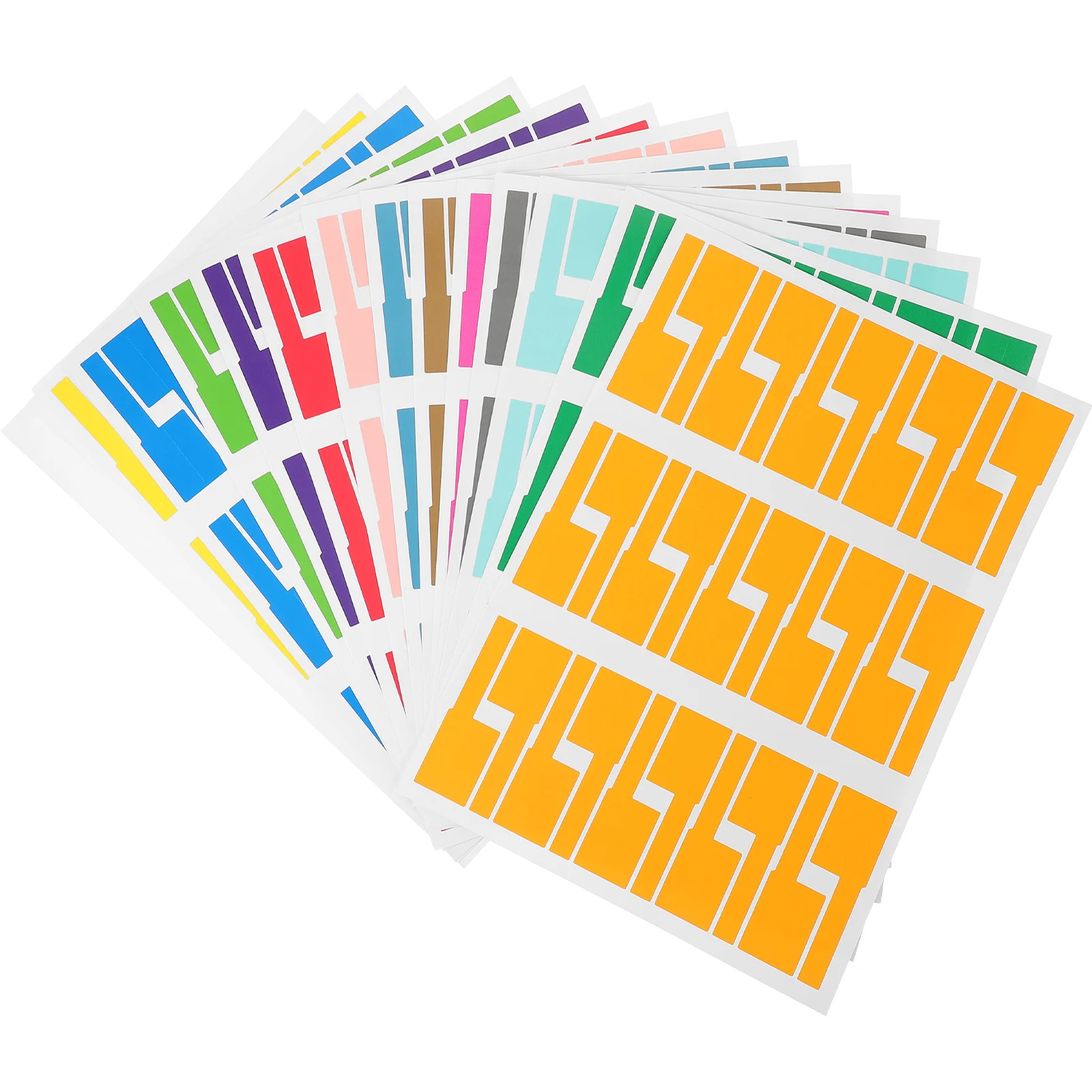 ป้ายสายเคเบิลแบบมีกาวในตัวสีสันสดใส 14 แผ่น ป้ายสายไฟที่ใช้งานได้จริงสำหรับป้ายสายไฟสำหรับระบุสายเคเบิลในบ้านและสำนักงาน