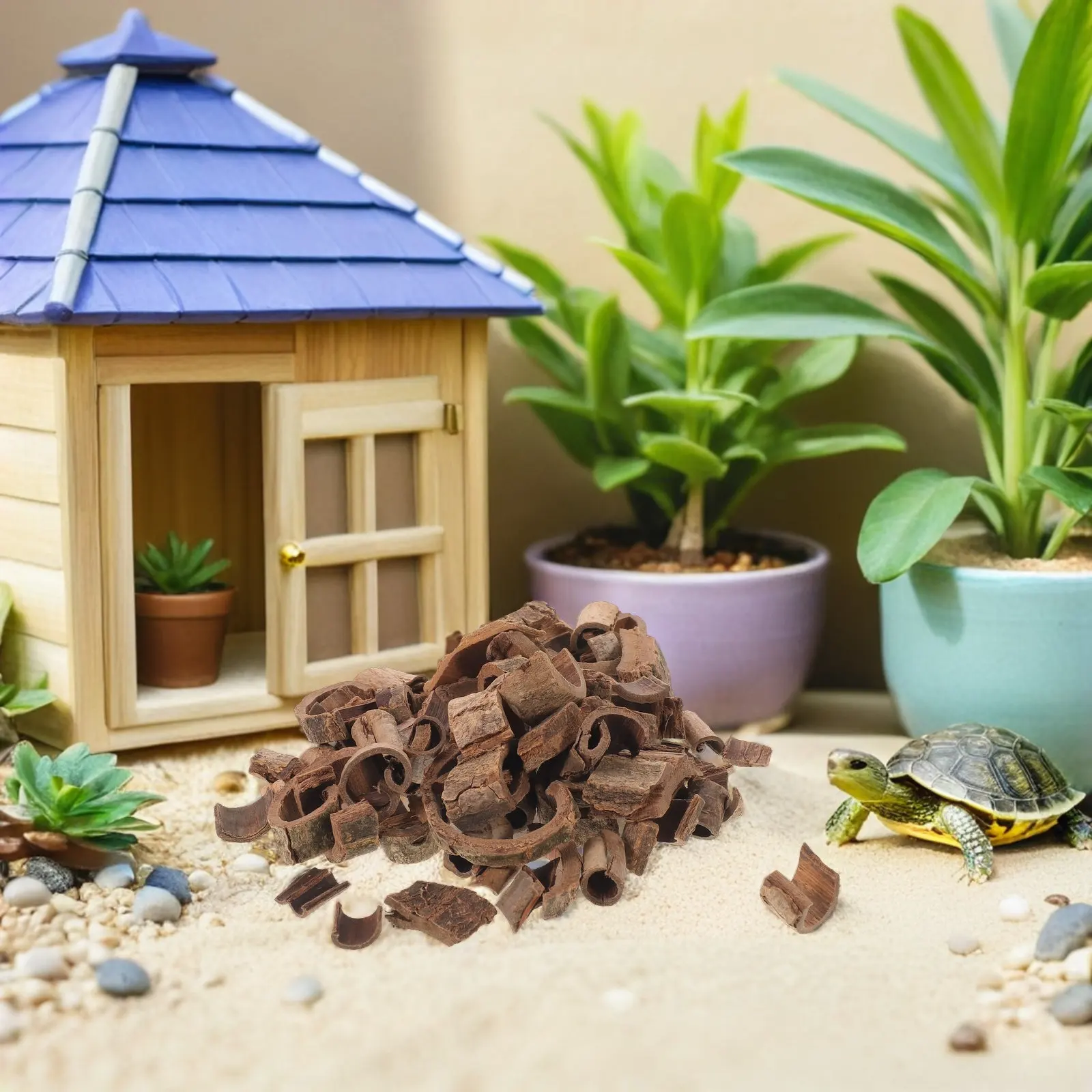 

1Pack Natural Hickory Bark Rustic Craft Tree Bark Decorative Panels for DIY Miniature Garden Terrarium Reptile Enclosure