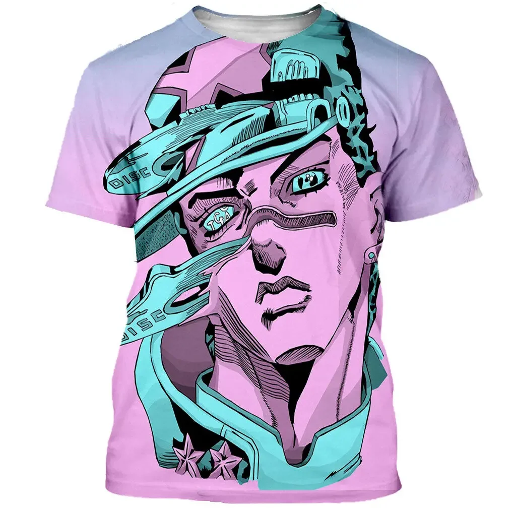 2024 New Jojo Bizarre Adventure T-Shirts Anime Manga 3D Print Streetwear Men and Women Fashion Oversized Kids Tees Tops Clothing