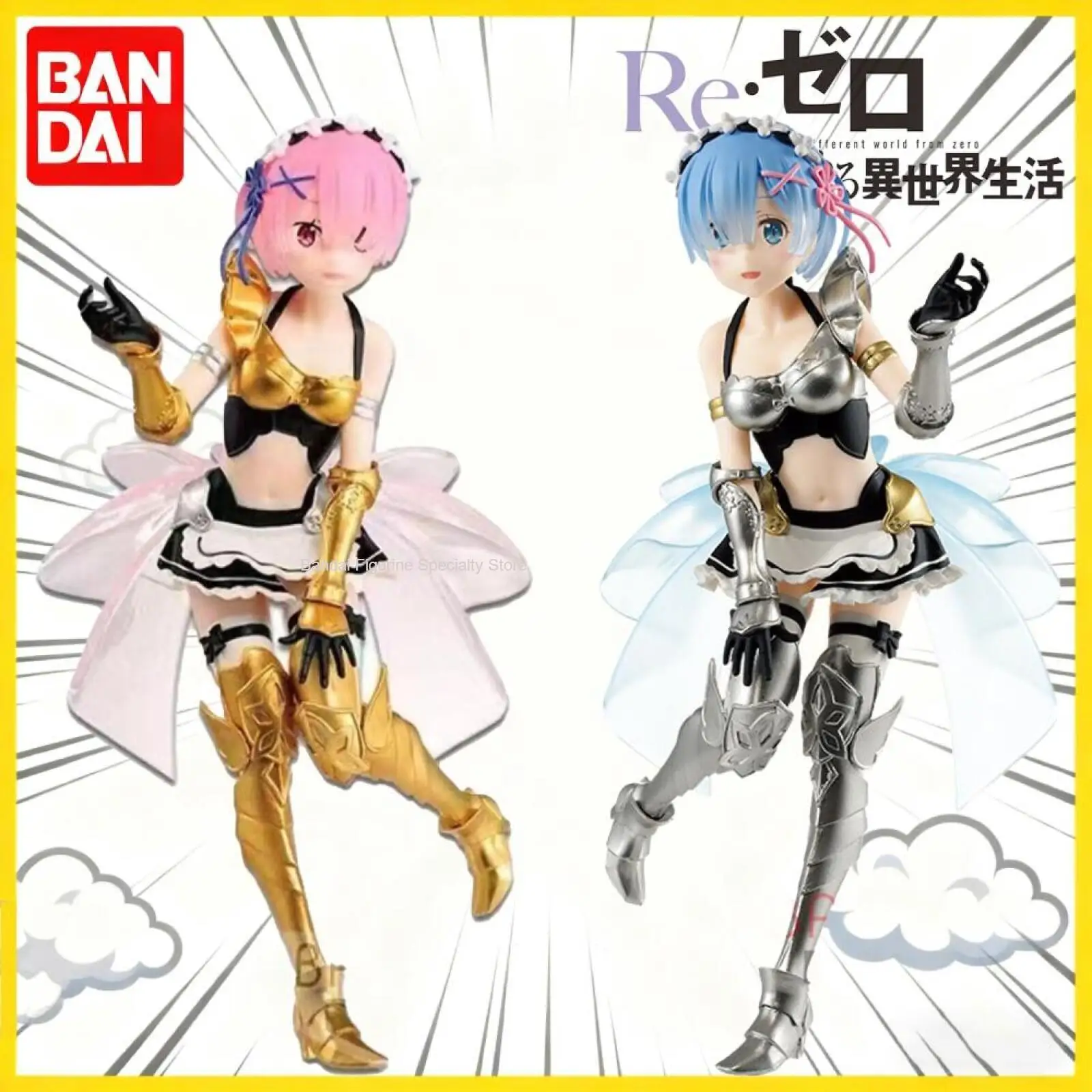 Bandai Genuine Banpresto EXQ Figure Re:Zero - Starting Life in Another World Bride Style Rem & Ram Anime Collectible Unisex Gift
