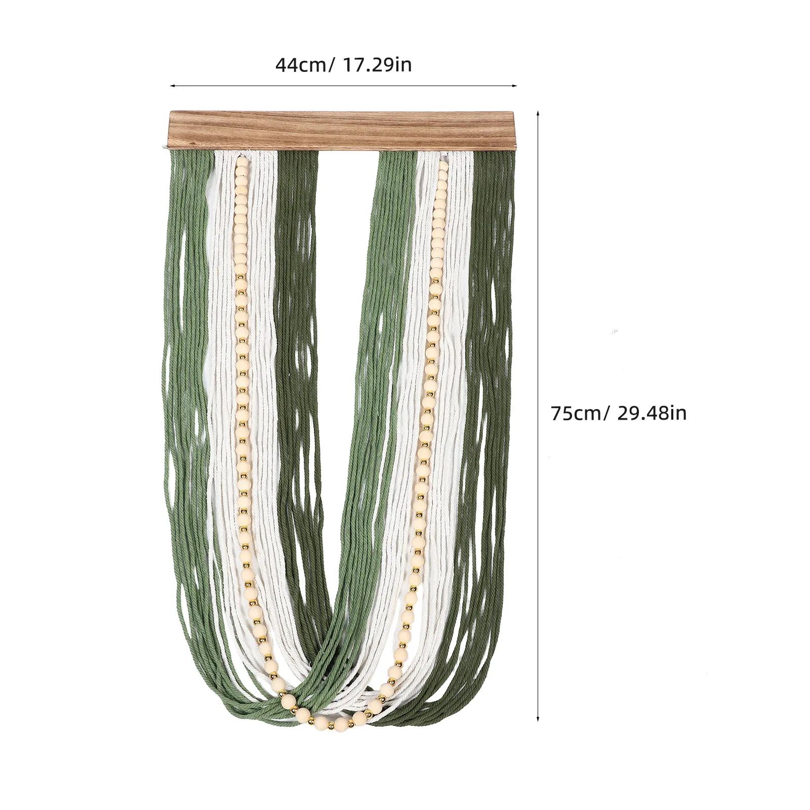 Handmade Nordic Macrame Wall Hanging Tapestry Woven Cotton Rope Natural Fiber Decor for Living Room Bedroom Office Nursery