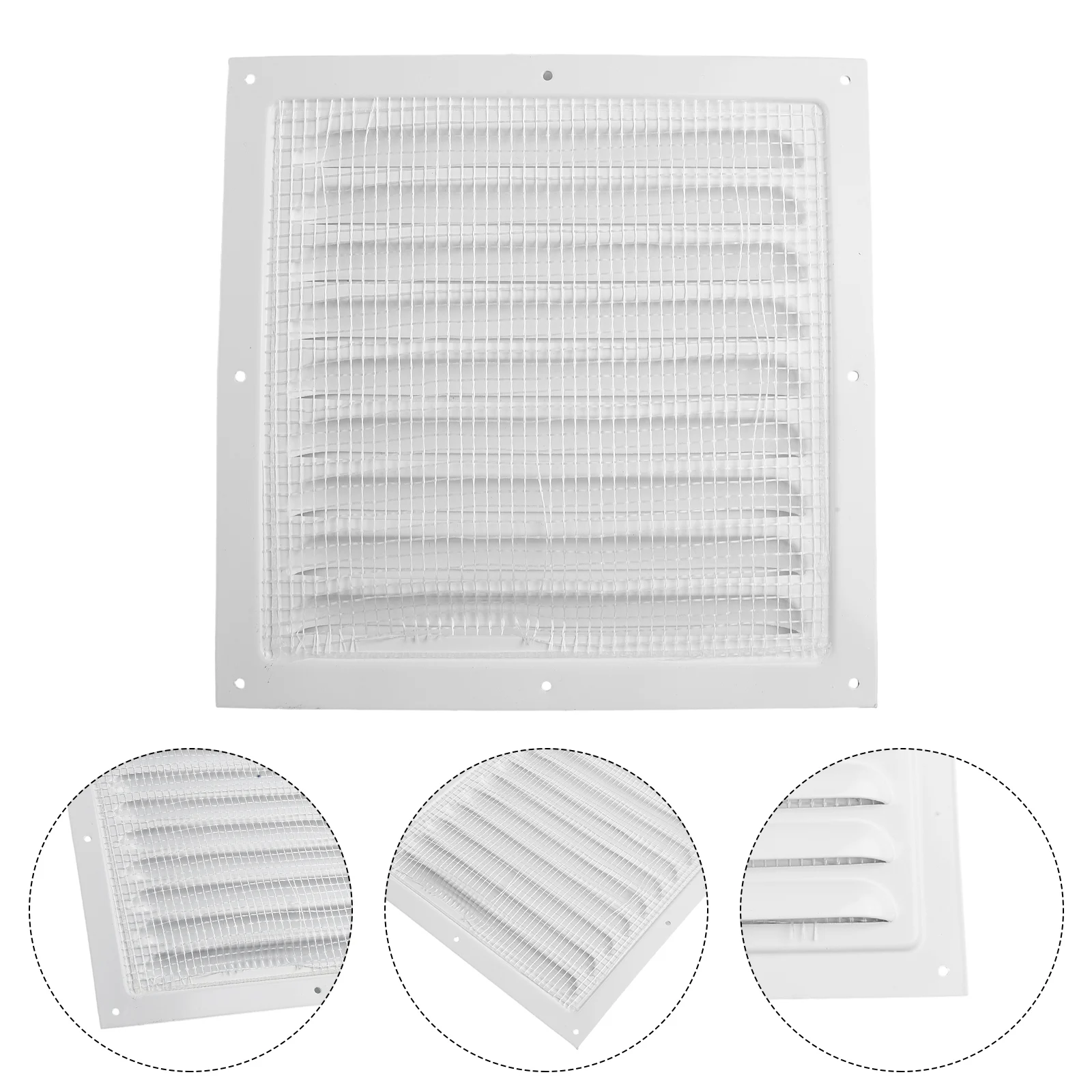 1Pc Air Vent Metal Louver Vent Grille Cover Square Vent Insect Screen Cover 150-300mm Aluminum For Home Improvement Hardware