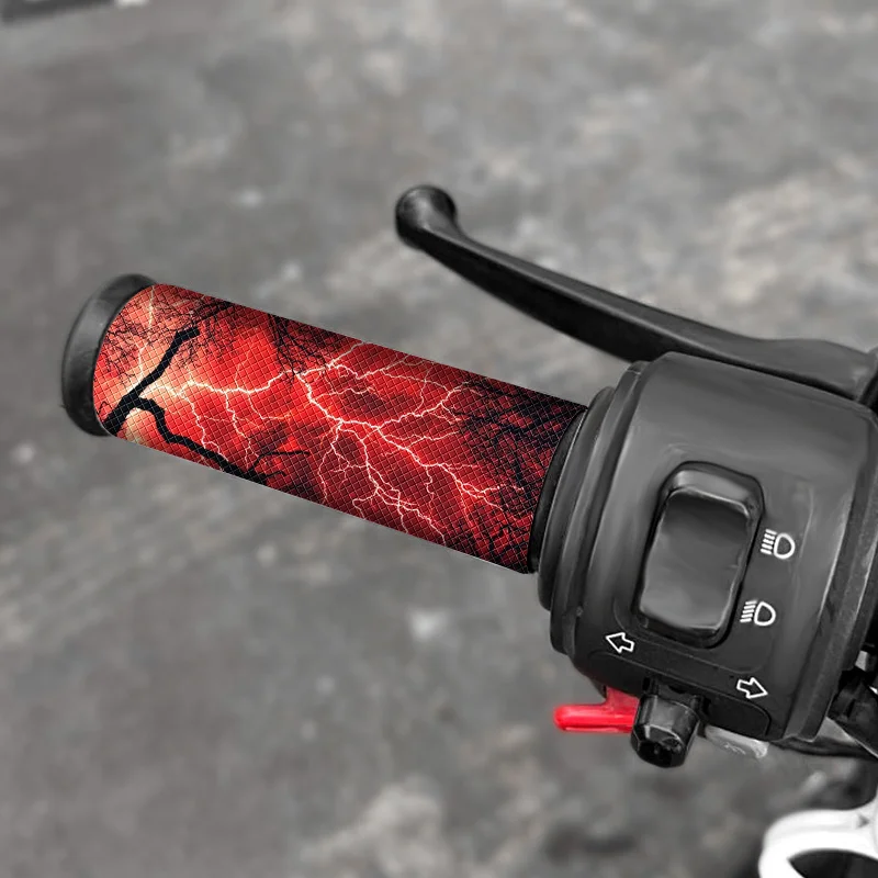 2Pcs Gothic Lightning Tree Handlebar Vinyl Stickers, Waterproof Decals for Motorcycle Bicycle DIY Handle Modification