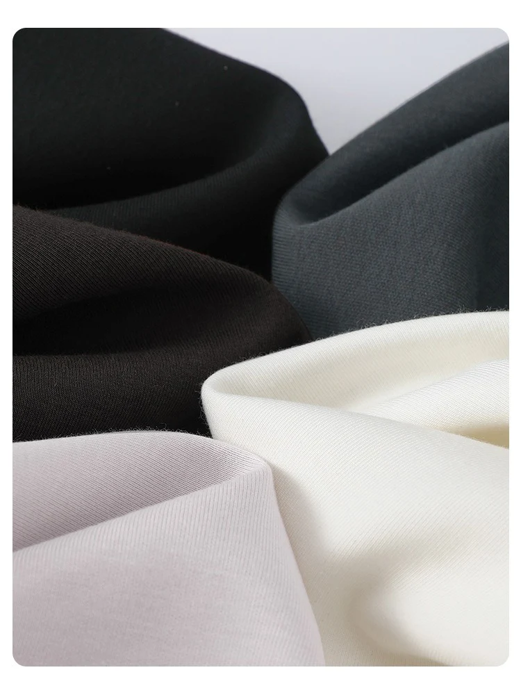 Long Sleeve Lyocell Wool T Shirt Crew Neck Tops Men Women Essential Tees Winter