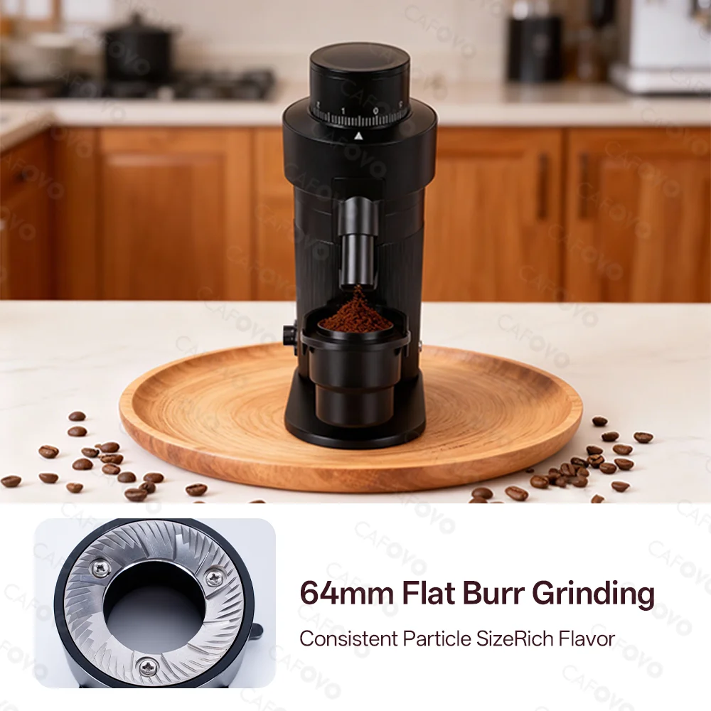 CAFOVO G564FV Variable Speed Coffee Grinder 64mm Flat Burr Coffee