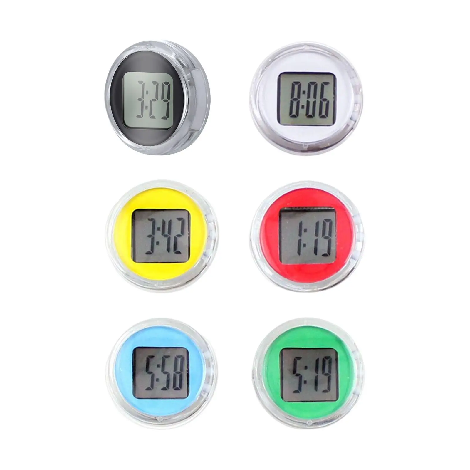 

Motorcycle Clock Sticky on Time Display Motorcycle Handlebar Clock 1.1inch Diameter for Auto