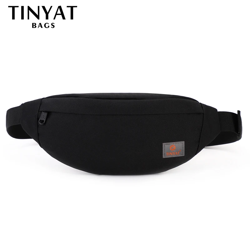 TINYAT Lightweight Men's Waist Bag Fanny Pack for Running Chest Bag for Women Water-Resistant Multiple Pockets Outdoor Hiking