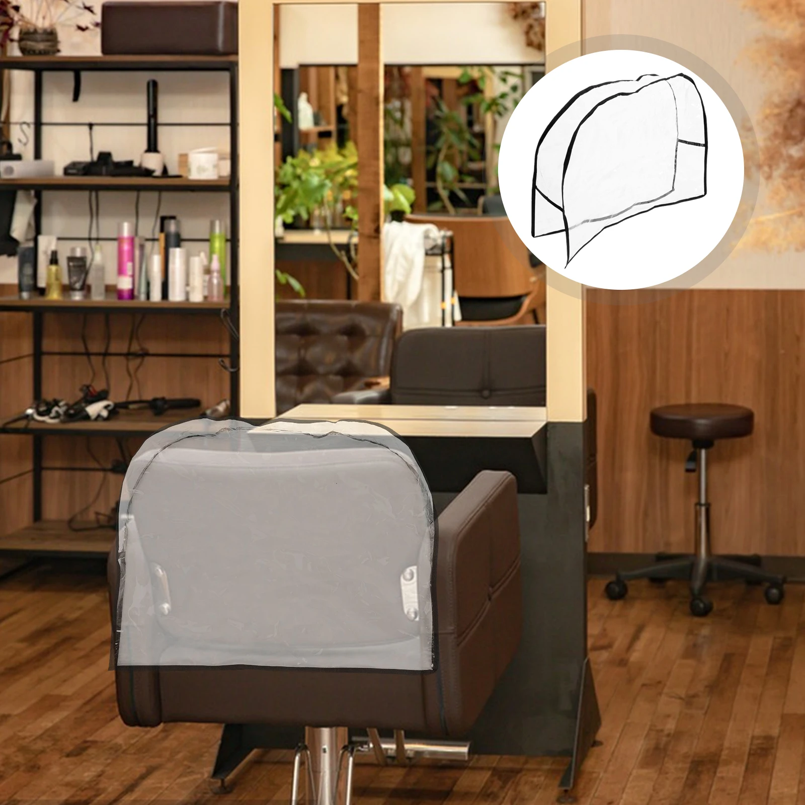 

Universal PVC Covers Back Protectors Waterproof Transparent Lightweight Easy Install Clear Hair Dye Protection for Barber Shop