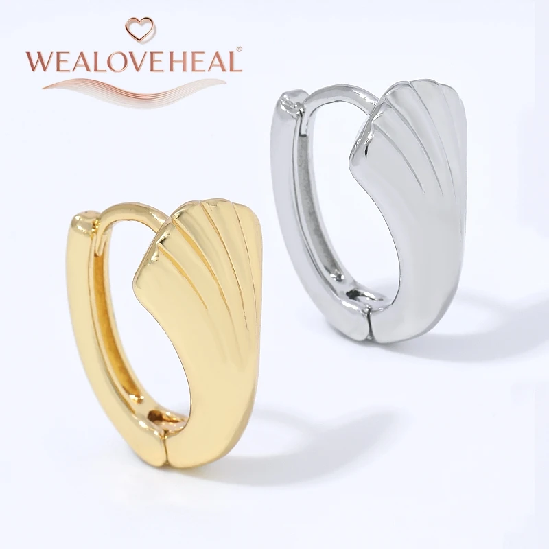 18K vergoldete Messing-Ohrringe mit japanischem Fächer-Muster, geometrische strukturierte Creolen für Frauen, einfacher Alltagsschmuck, Geschenk – Detail 16